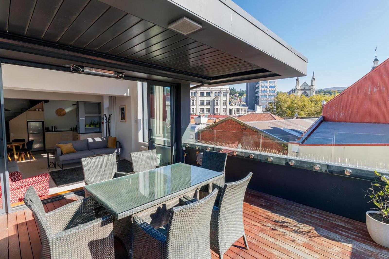 Deluxe Inner-City Apartment On Moray Dunedin Kültér fotó