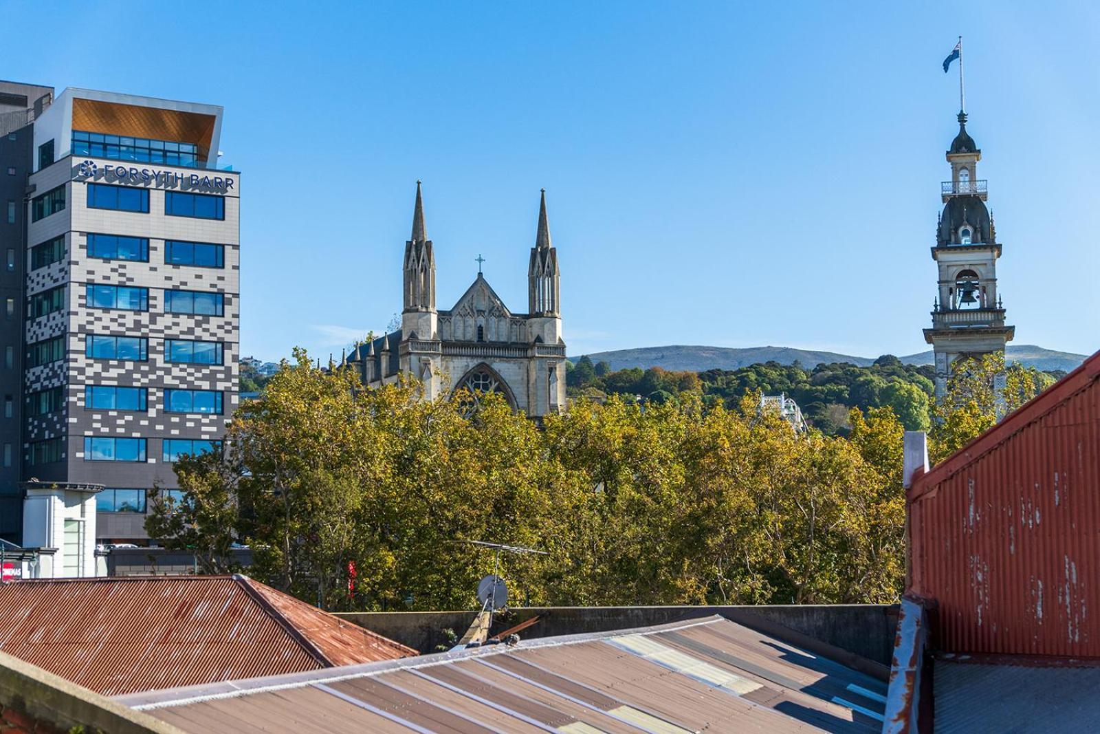 Deluxe Inner-City Apartment On Moray Dunedin Kültér fotó